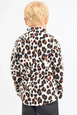 Børn Nordbjrn Nordbjørn Malö Fleecetrøje, Leopardy Rustic Sandshell