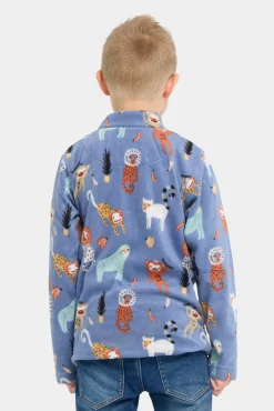 Børn Nordbjrn Nordbjørn Malö Fleecetrøje, Monkey Buisness Country Blue