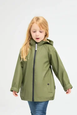 Børn Nordbjrn Nordbjørn Marstrand Foret Regnjakke, Olive Green