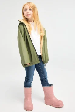 Børn Nordbjrn Nordbjørn Marstrand Foret Regnjakke, Olive Green