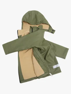Børn Nordbjrn Nordbjørn Marstrand Foret Regnjakke, Olive Green