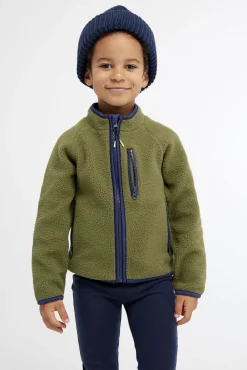 Børn Nordbjrn Fleecetøj-Nordbjørn Mollösund Fleecetrøje, Olive Green