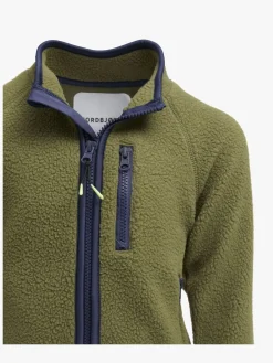 Børn Nordbjrn Fleecetøj-Nordbjørn Mollösund Fleecetrøje, Olive Green