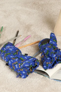 Børn Nordbjrn Nordbjørn Peak Vanter, Blue Skate Dino