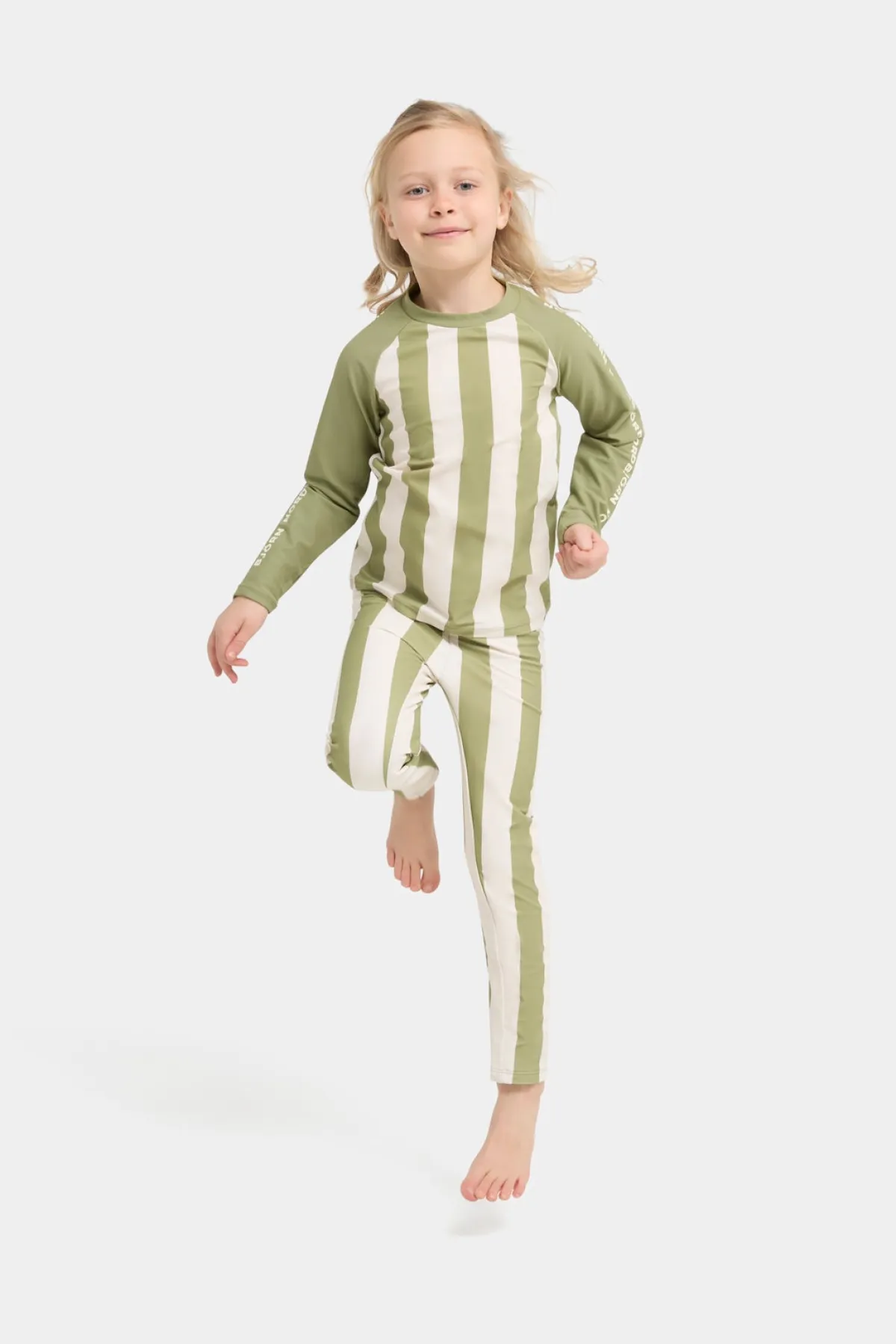 Børn Nordbjrn Uv & Strand-Nordbjörn Sandhamn UV-Sæt, Green Stripe