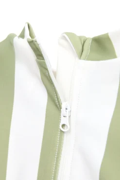 Børn Nordbjrn Nordbjörn Sandsjön UV-Badedragt, Green Stripe
