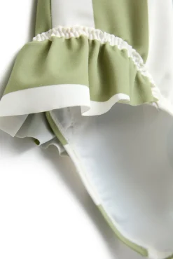 Børn Nordbjrn Nordbjörn Sandsjön UV-Badedragt, Green Stripe