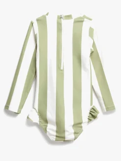 Børn Nordbjrn Nordbjörn Sandsjön UV-Badedragt, Green Stripe