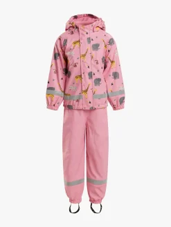 Børn Nordbjrn Nordbjørn Skagen Foret Regnsæt, Mini Safari Sachet Pink