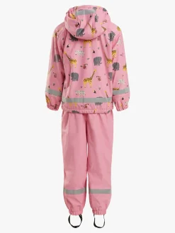 Børn Nordbjrn Nordbjørn Skagen Foret Regnsæt, Mini Safari Sachet Pink