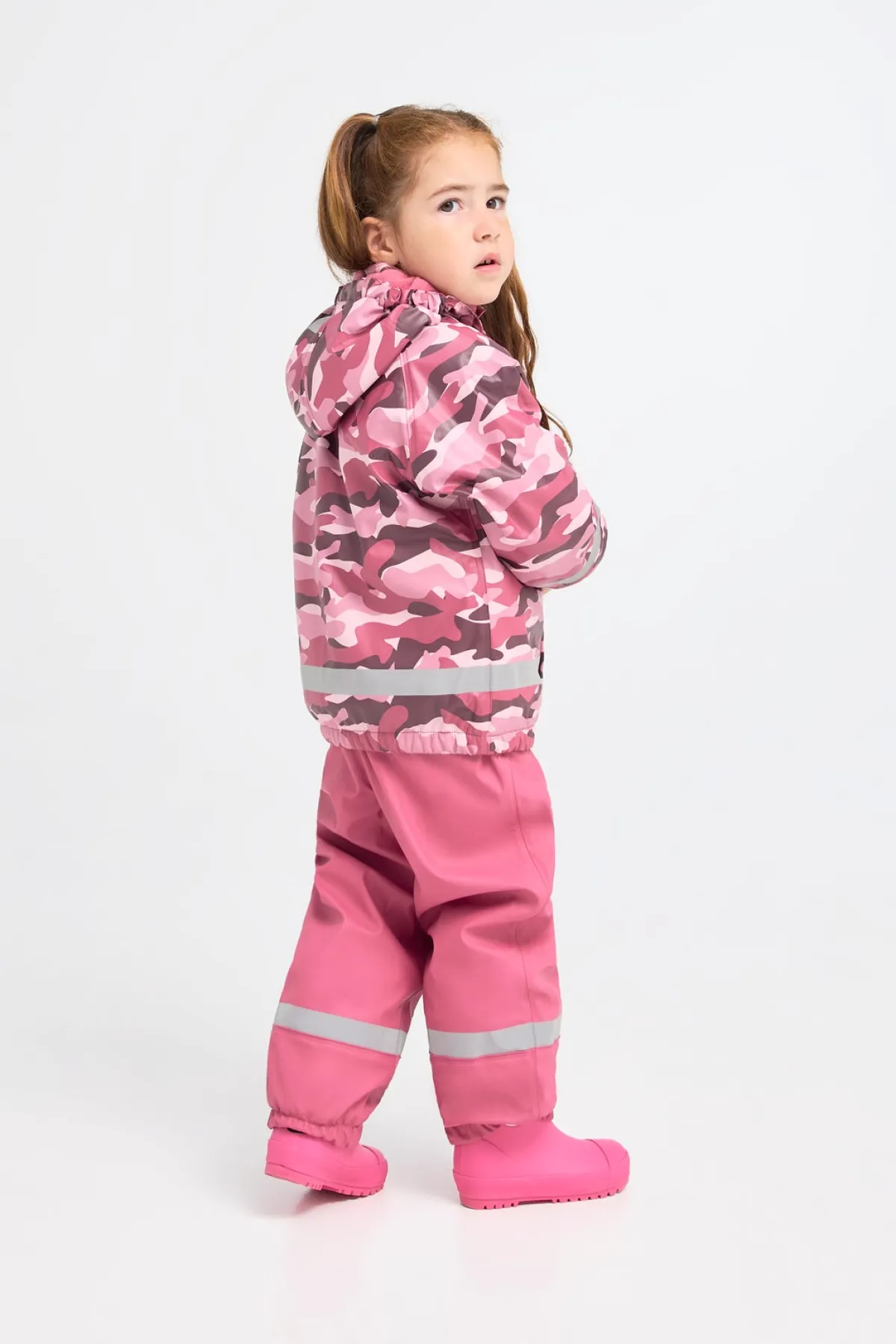 Børn Nordbjrn Regntøj-Nordbjørn Skagen Foret Regnsæt, Hide and Seek Pink
