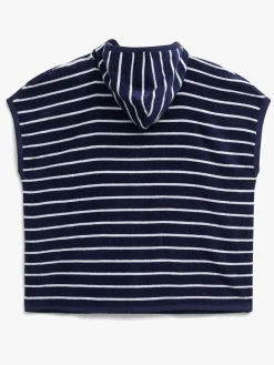 Uv & Strand|Nordbjrn Nordbjørn Skrea Badeponcho, Navy Stripe Blå/Hvid