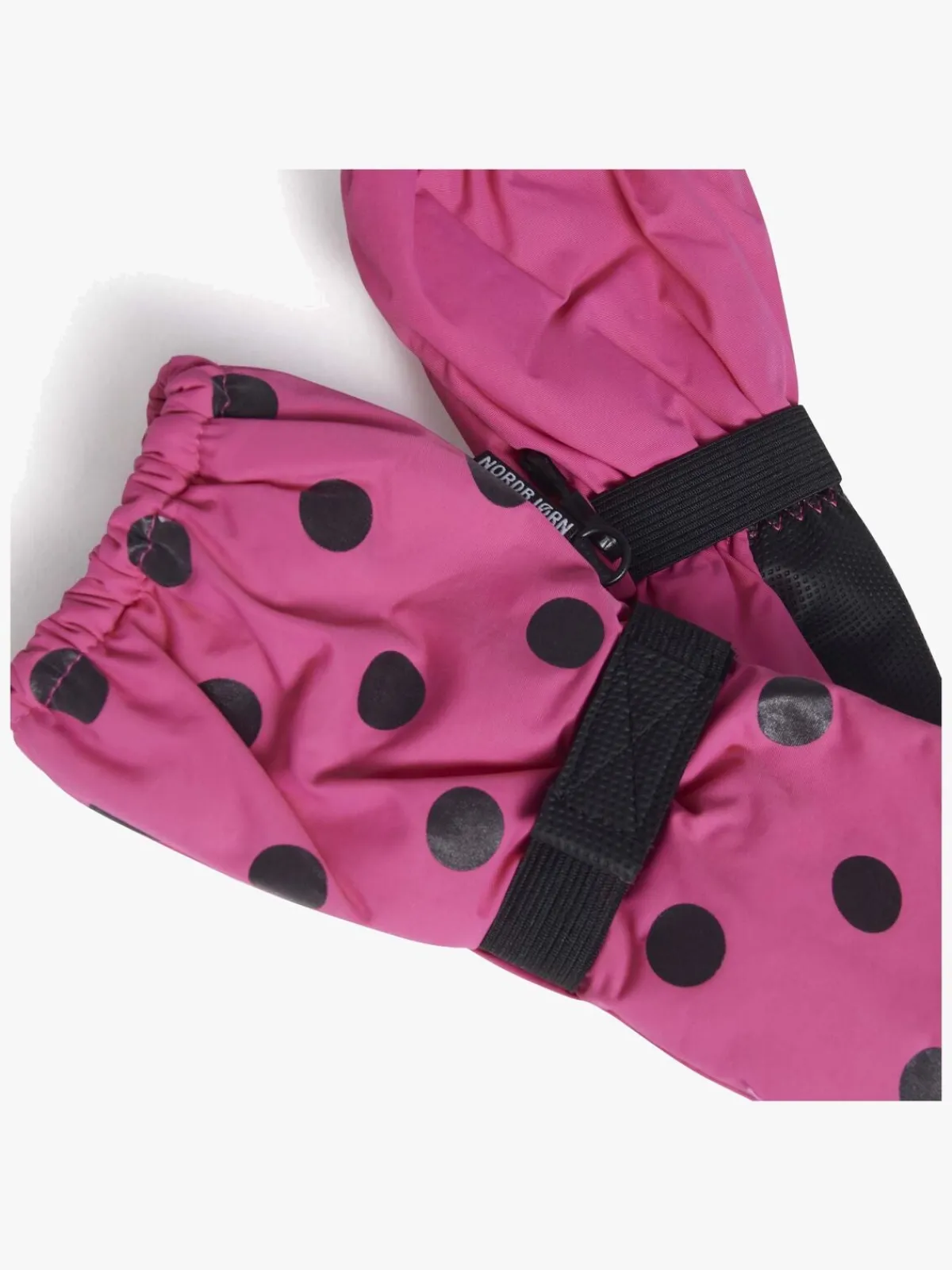 Børn Nordbjrn Tilbehør|Vintertøj-Nordbjørn Stalon Vanter, Pink/Black Dots
