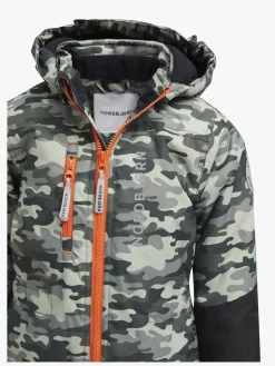 Børn Nordbjrn Nordbjørn Svalbard Flyverdragt, Camo Oil Green