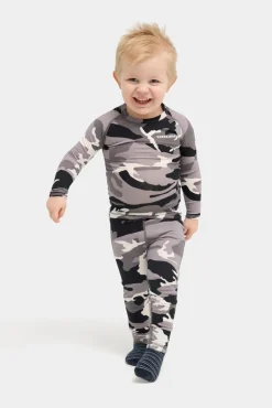 Børn Nordbjrn Nordbjørn Verbier Skiundertøj Bamboo, Camo Black