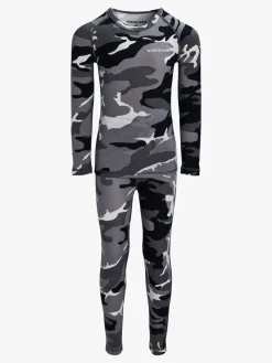 Børn Nordbjrn Nordbjørn Verbier Skiundertøj Bamboo, Camo Black