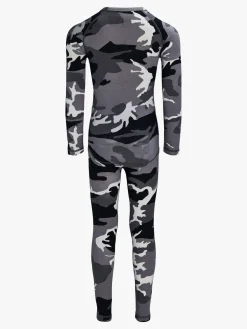 Børn Nordbjrn Nordbjørn Verbier Skiundertøj Bamboo, Camo Black