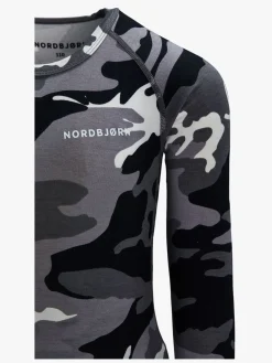 Børn Nordbjrn Nordbjørn Verbier Skiundertøj Bamboo, Camo Black