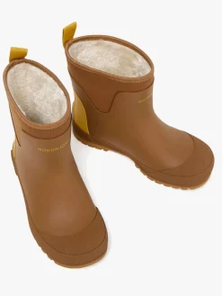 Børn Nordbjrn Nordbjörn Viskan  Forede Gummistøvler, Tobacco Brown/York Yellow
