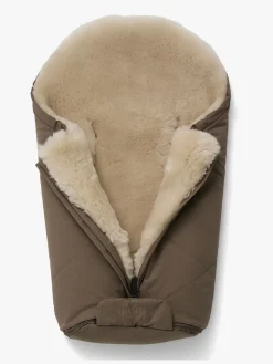 Køreposer|Nordlys Fenya Mini Lammeskindskørepose, Valnød/Beige Brun/Beige