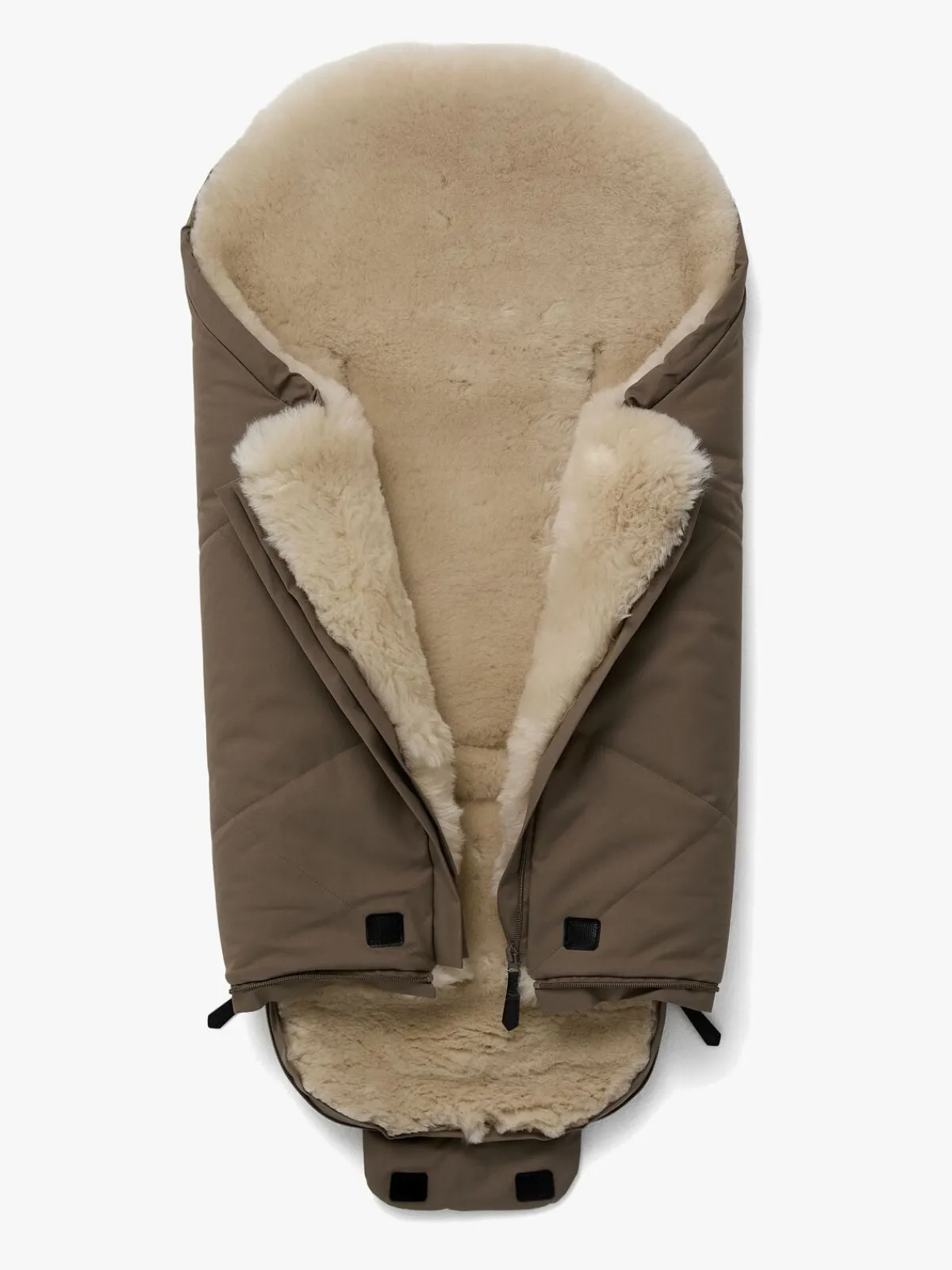 Køreposer|Nordlys Fenya Mini Lammeskindskørepose, Valnød/Beige Brun/Beige