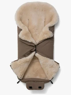 Nordlys Køreposer-Thyra Lammeskindskørepose, Valnød/Beige