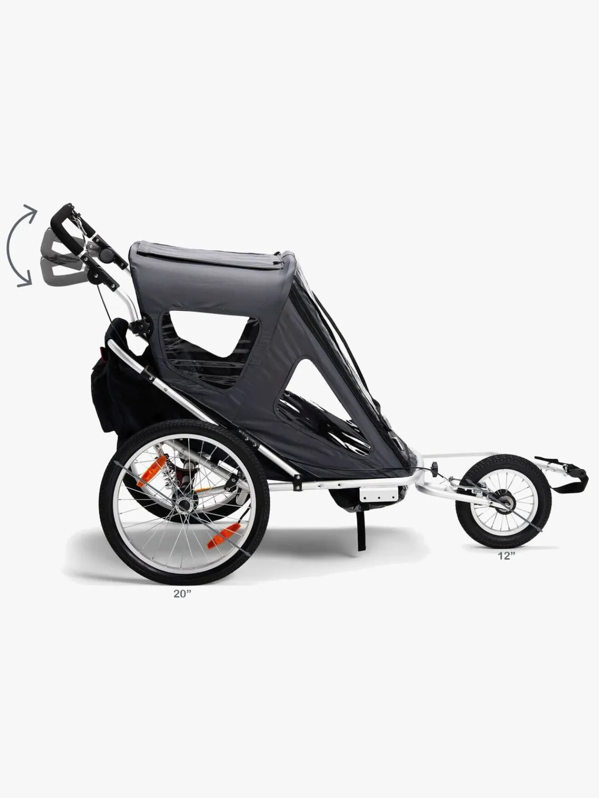 North135 North 13.5 Speeder 2 Cykelanhænger, Grey