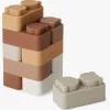 Babylegetøj|nuuroo Byggeklodser Silikone 10-pak, Brown