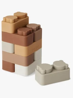 Babylegetøj|nuuroo Byggeklodser Silikone 10-pak, Brown