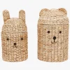 Børn OYOY Bear & Rabbit Opbevaringskurv 2-pak, Nature