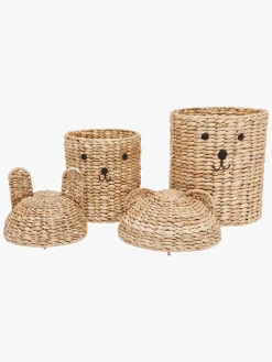 Børn OYOY Bear & Rabbit Opbevaringskurv 2-pak, Nature
