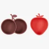 OYOY Spisetid-Yummy Strawberry & Cherry Skål, Cherry Red/Nutmeg