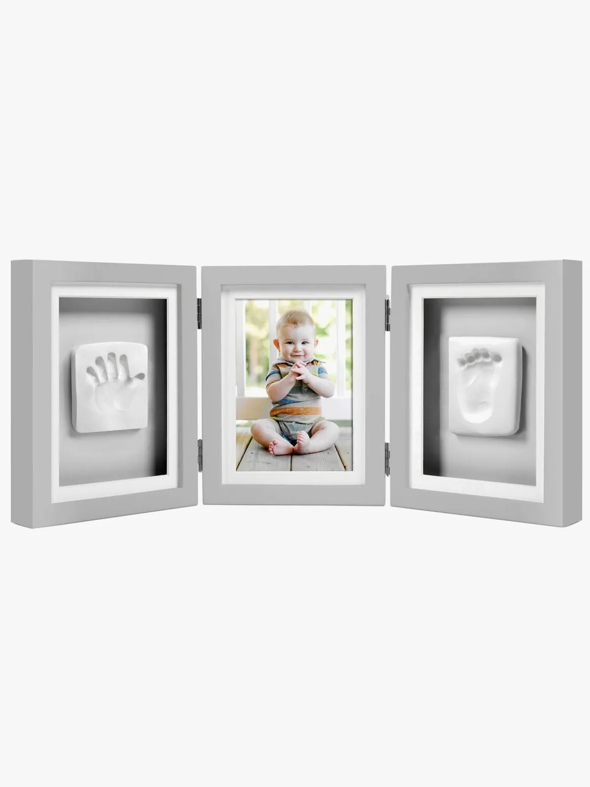 Interiør|Pearhead Babyprints Deluxe Ramme, Grå Grå