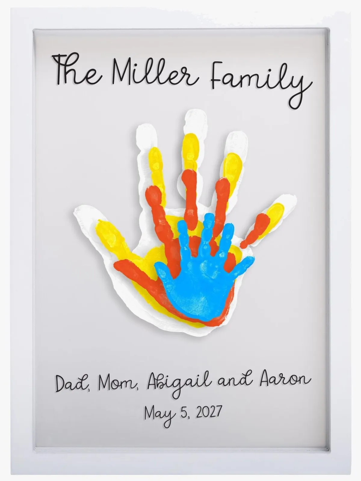 Børn Pearhead Interiør-Clear Family Print Ramme, Hvid