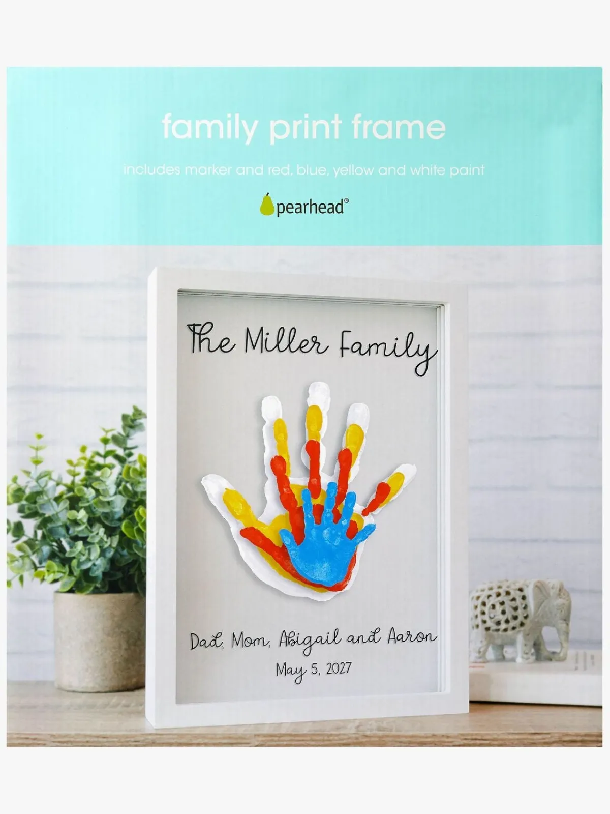 Børn Pearhead Interiør-Clear Family Print Ramme, Hvid