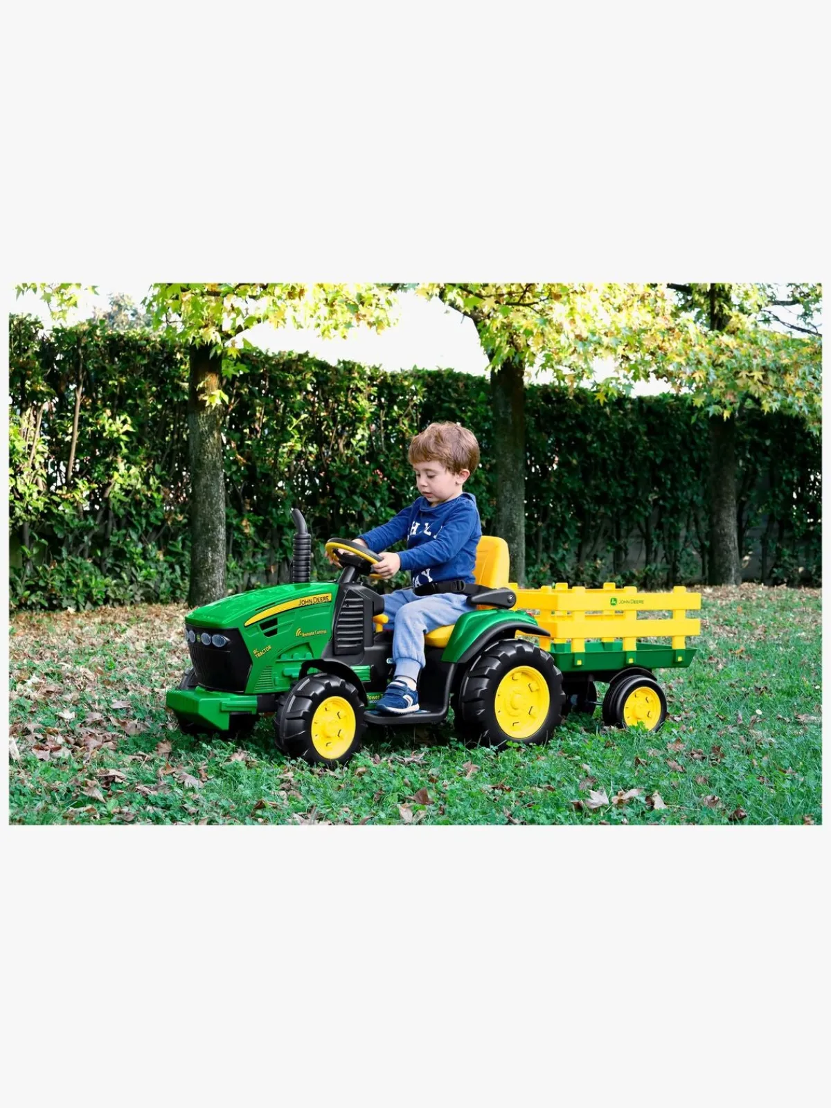 Elbiler & -Køretøjer|PegPerego Peg Perego John Deere Heavy Duty Fjernstyret Terrænkøretøj med Anhænger