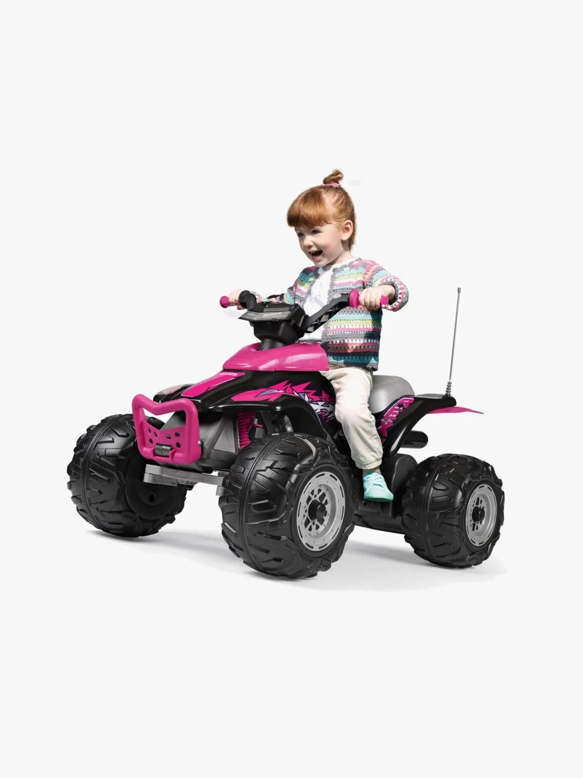 PegPerego PegPérego Corral T-Rex Firehjulet ATV 330W, Lyserød/Sort