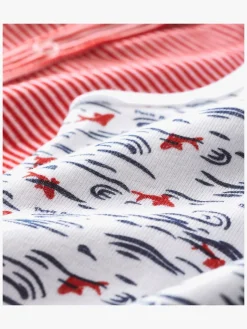 Børn PetitBateau Petit Bateau Onesies, Rød/Hvid