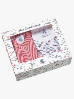Børn PetitBateau Petit Bateau Onesies, Rød/Hvid