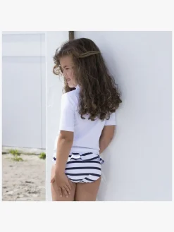 Børn PetitCrabe Uv & Strand-Petit Crabe Zoe Bikinitrusser 3-pak, Blå/Hvid