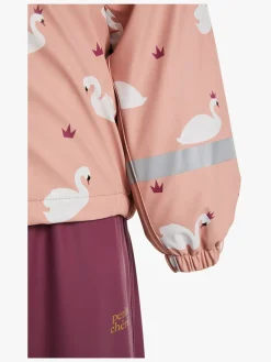 Børn PetiteCherieAtelier Regntøj-Petite Chérie Atelier Aline Foret Regnsæt, Swan Mellow Rose