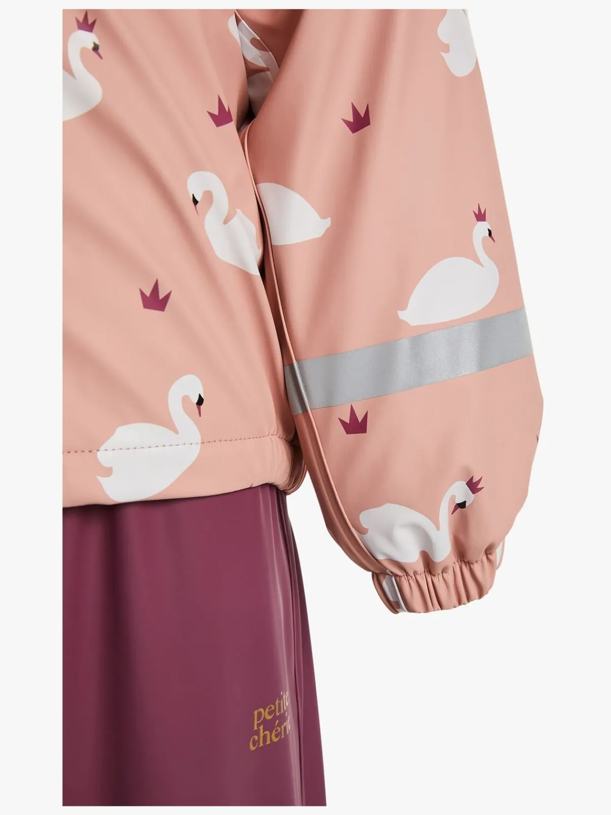 Børn PetiteCherieAtelier Regntøj-Petite Chérie Atelier Aline Foret Regnsæt, Swan Mellow Rose