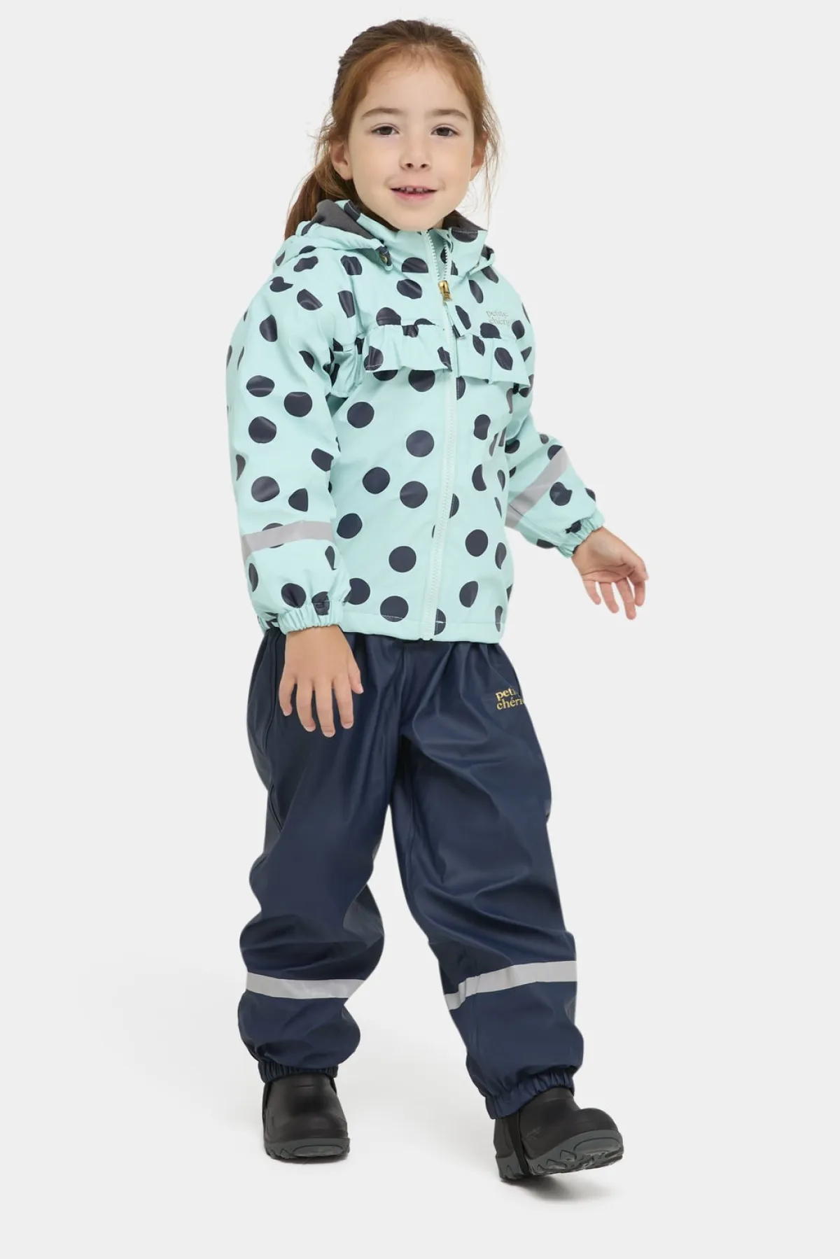 Regntøj|PetiteCherieAtelier Petite Chérie Atelier Aline Foret Regnsæt, Dots Icy Morn Blå