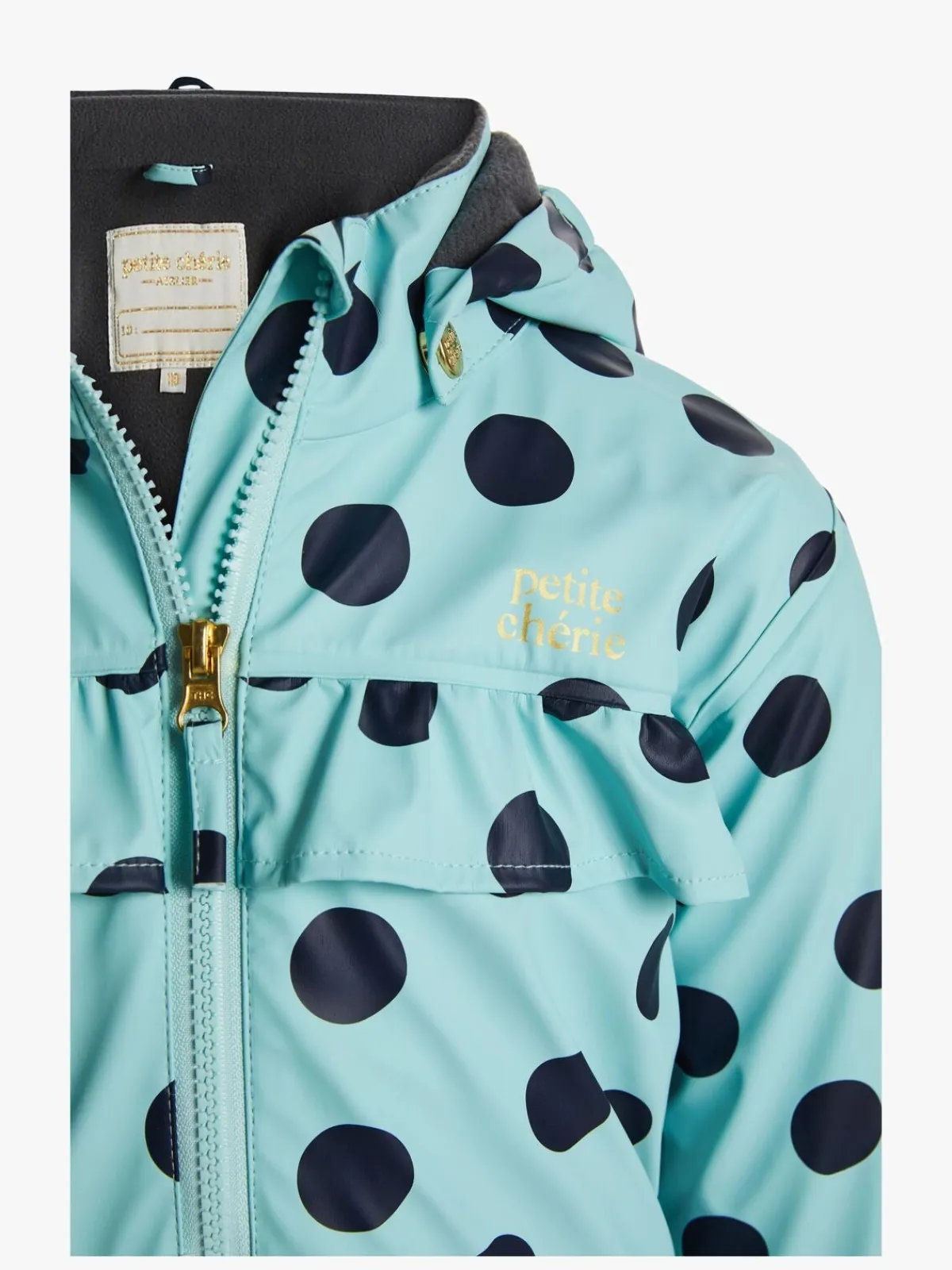 Regntøj|PetiteCherieAtelier Petite Chérie Atelier Aline Foret Regnsæt, Dots Icy Morn Blå