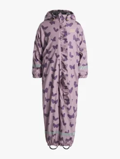 Børn PetiteCherieAtelier Petite Chérie Atelier Ally Foret Regndragt, Butterfly Dawn Pink