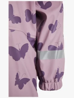 Børn PetiteCherieAtelier Petite Chérie Atelier Ally Foret Regndragt, Butterfly Dawn Pink