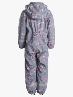 Børn PetiteCherieAtelier Regntøj-Petite Chérie Atelier Ally Foret Regndragt, Flowers Lavender Gray