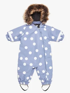 Børn PetiteCherieAtelier Petite Chérie Atelier Amour Babyflyverdragt, Dots Country Blue
