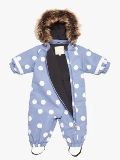 Børn PetiteCherieAtelier Petite Chérie Atelier Amour Babyflyverdragt, Dots Country Blue