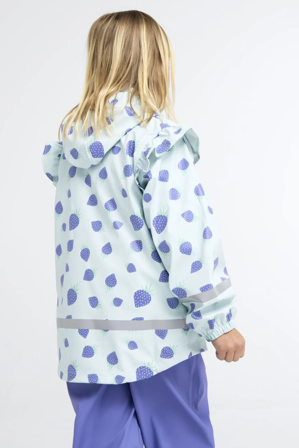 Børn PetiteCherieAtelier Regntøj-Petite Chérie Atelier Claire Regnsæt, Strawberries Wan Blue